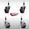 Service Caster 3'' SS Maroon Poly Wheel Swivel 7/8'' Expanding Stem Caster Set 2 Brakes, 4PK SCC-SSEX20S314-PPUB-MRN-2-TLB-2-78 - alternate 4
